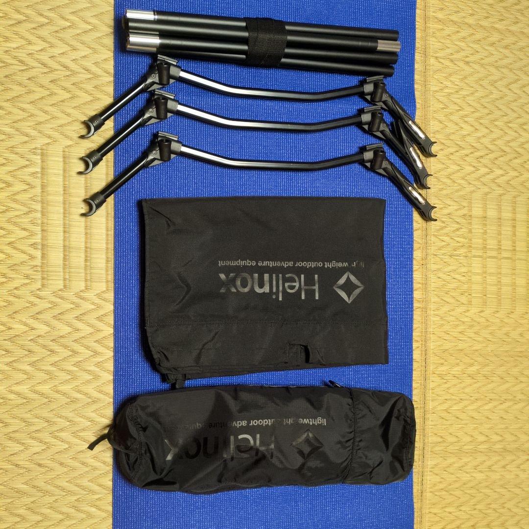 【美品】Helinoxコットワンコンバーチブル　ブラックアウト　キャンプコット