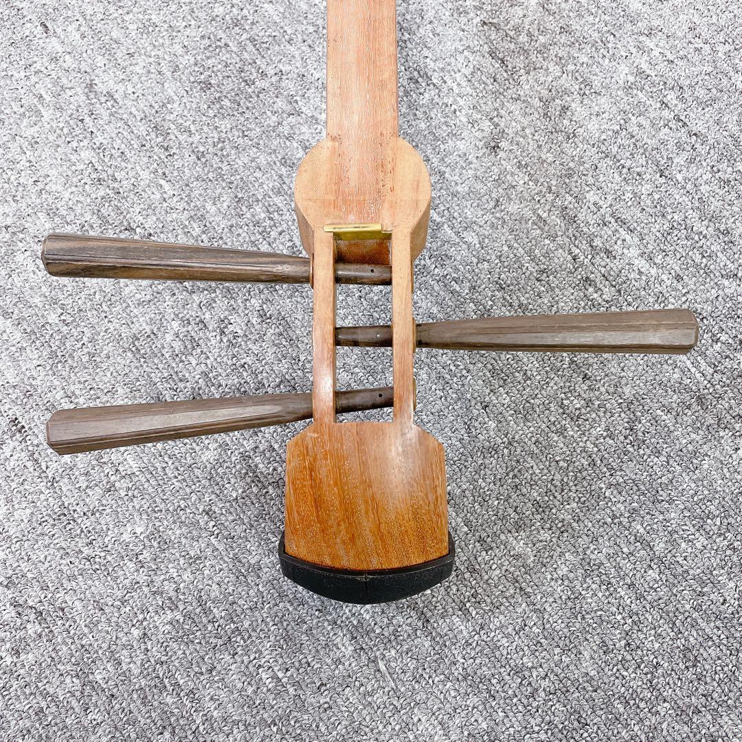 三味線 細棹 花梨 平溝 丸打胴 付属品多数