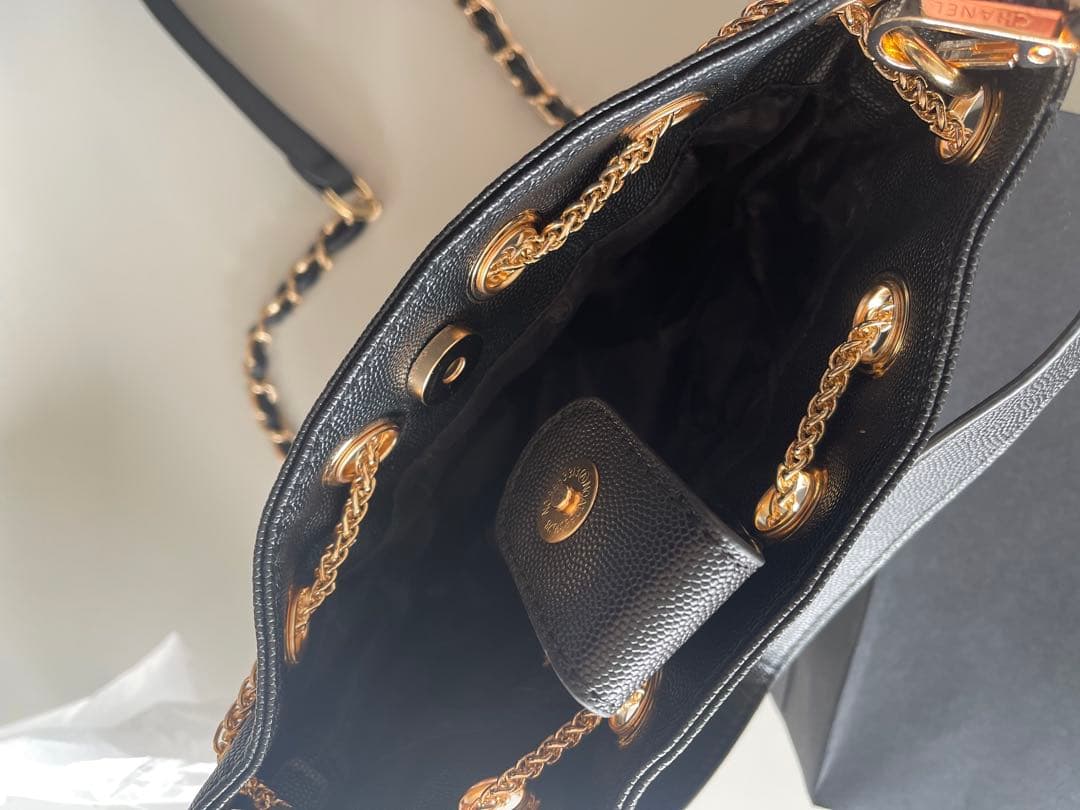 CHANEL 巾着ショルダーバッグ　ブラック　2way