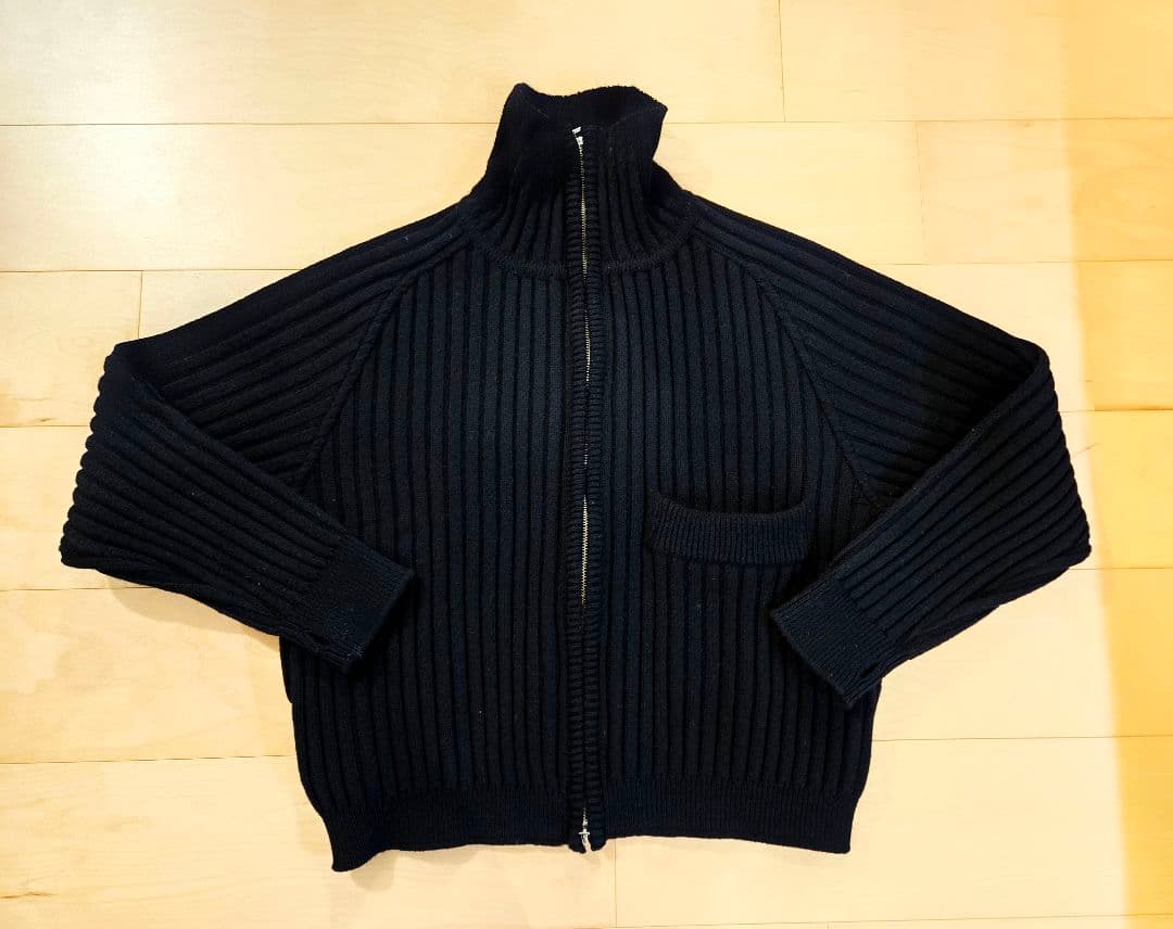 【新品】YOKE Wide Rib Highneck Zip Cardigan