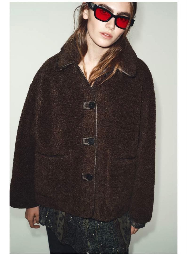 ZARA リバーシブル ダブルフェイス フェイクレザージャケット