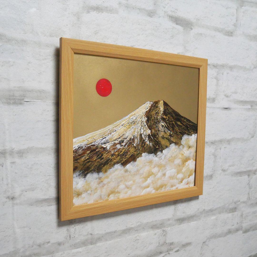 油絵 油彩 油彩画 絵 絵画【黄金の富士山】