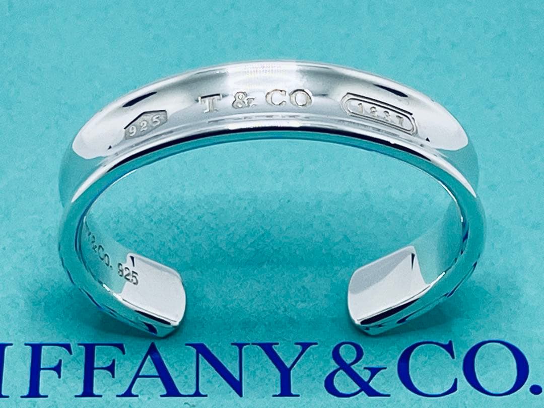 c877美品　1997 ティファニー　1837 ナロー　ワイド　バングル　925