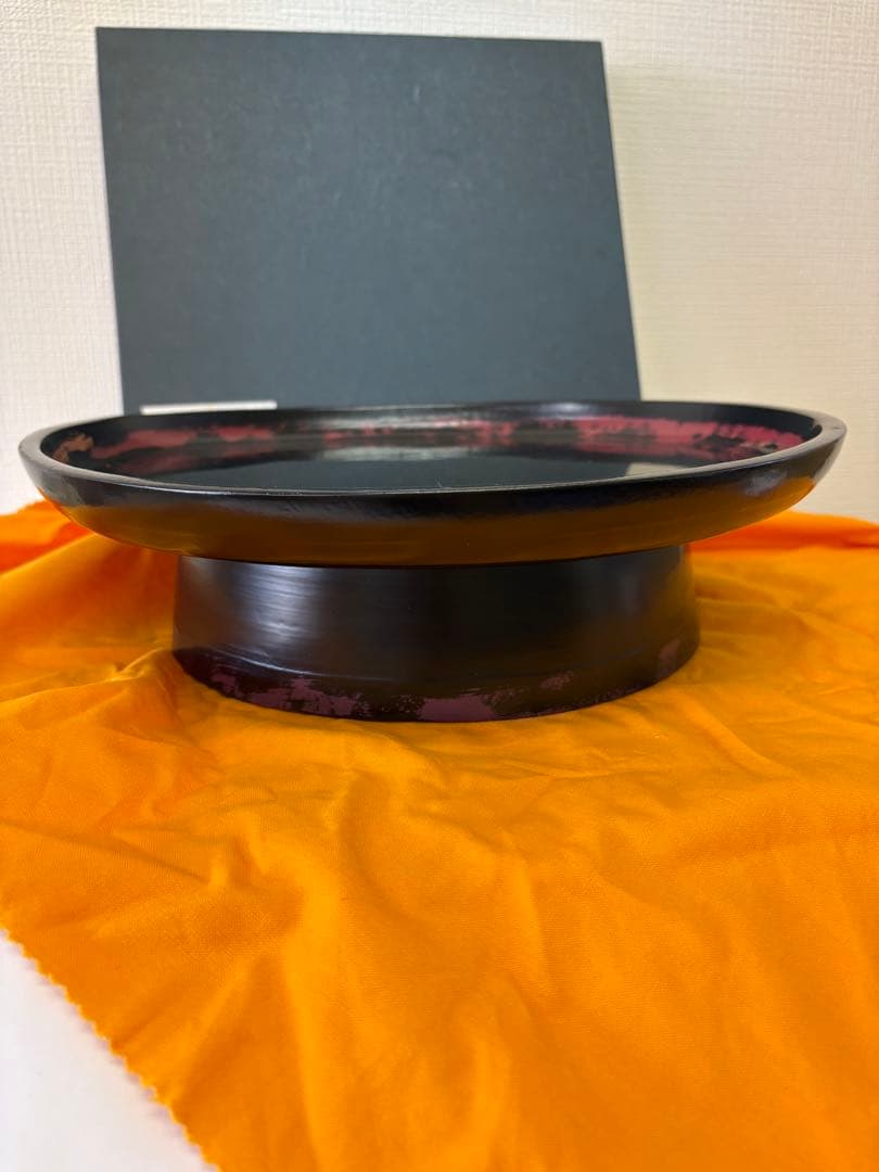 輪島塗　松本遊人作　高足盆