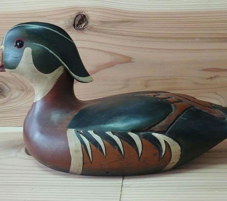 Tom Taber（トム・タバー:アメリカ彫刻家）カモの木彫デコイ