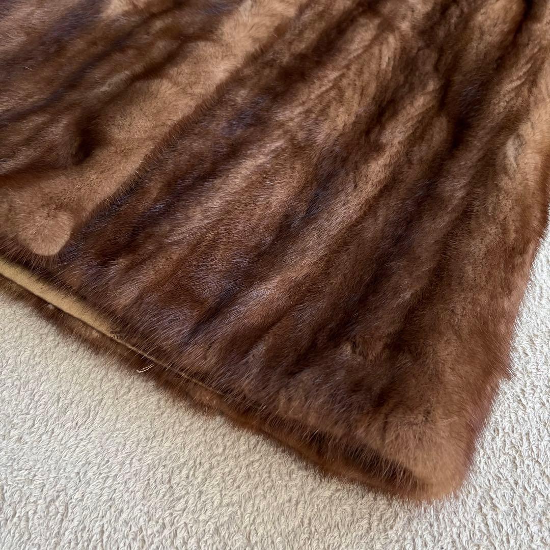 美品　サガミンク　ロイヤル　ロング　キャメル　ファーコート