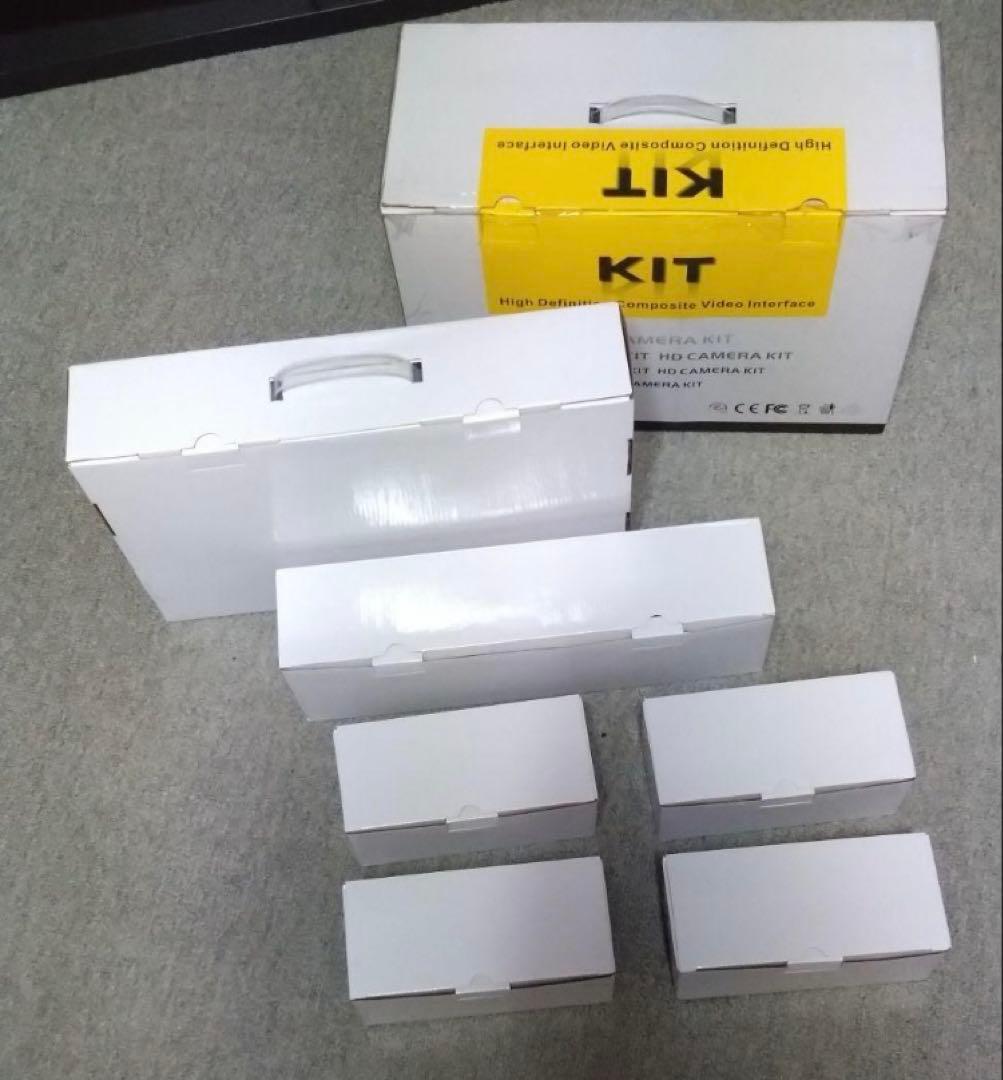 4CH フルハイビジョン　屋外型防犯カメラセット　AHDカメラ4台　レコーダー付