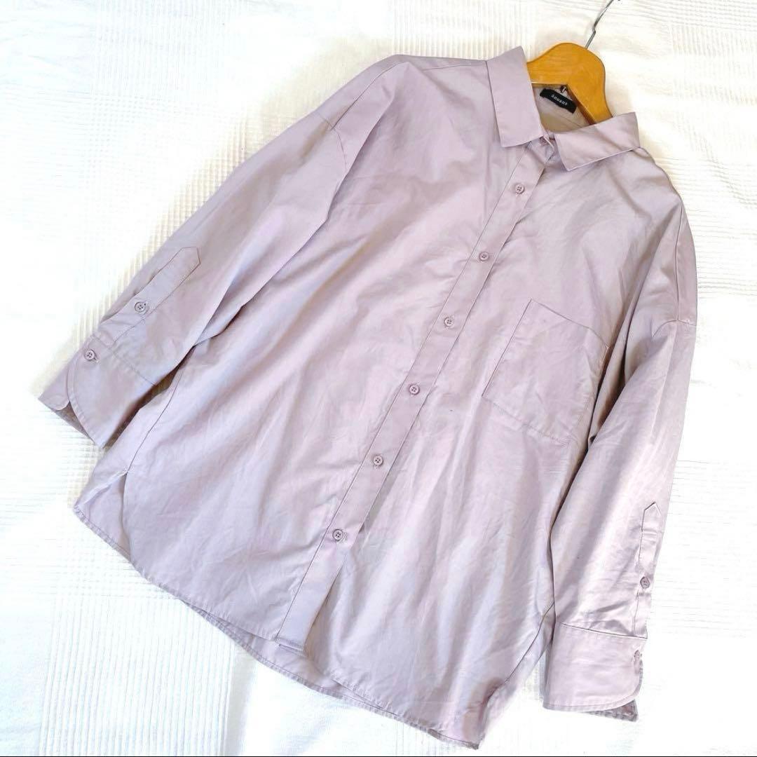 anuans⭐︎アニュアンス　スタンダードシャツ グレイッシュピンク