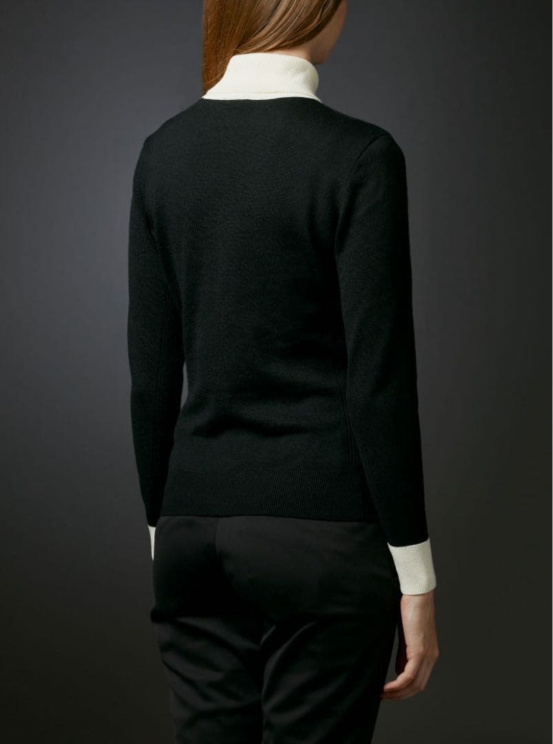 【デサントゴルフリュクス】ニットセーター ブラック M レディース