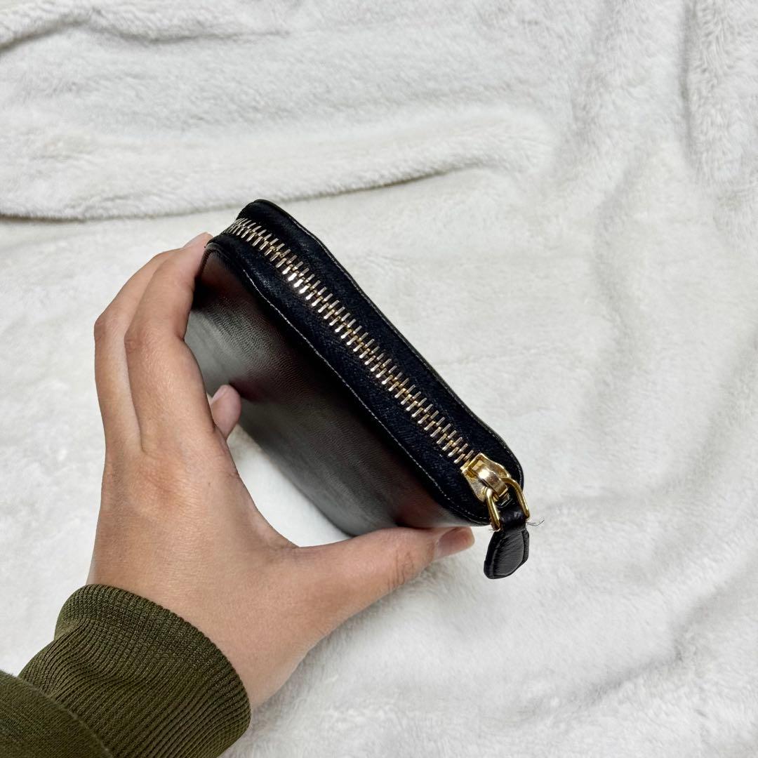 PRADA プラダ　長財布　サフィアーノ　ブラック　ゴールド金具
