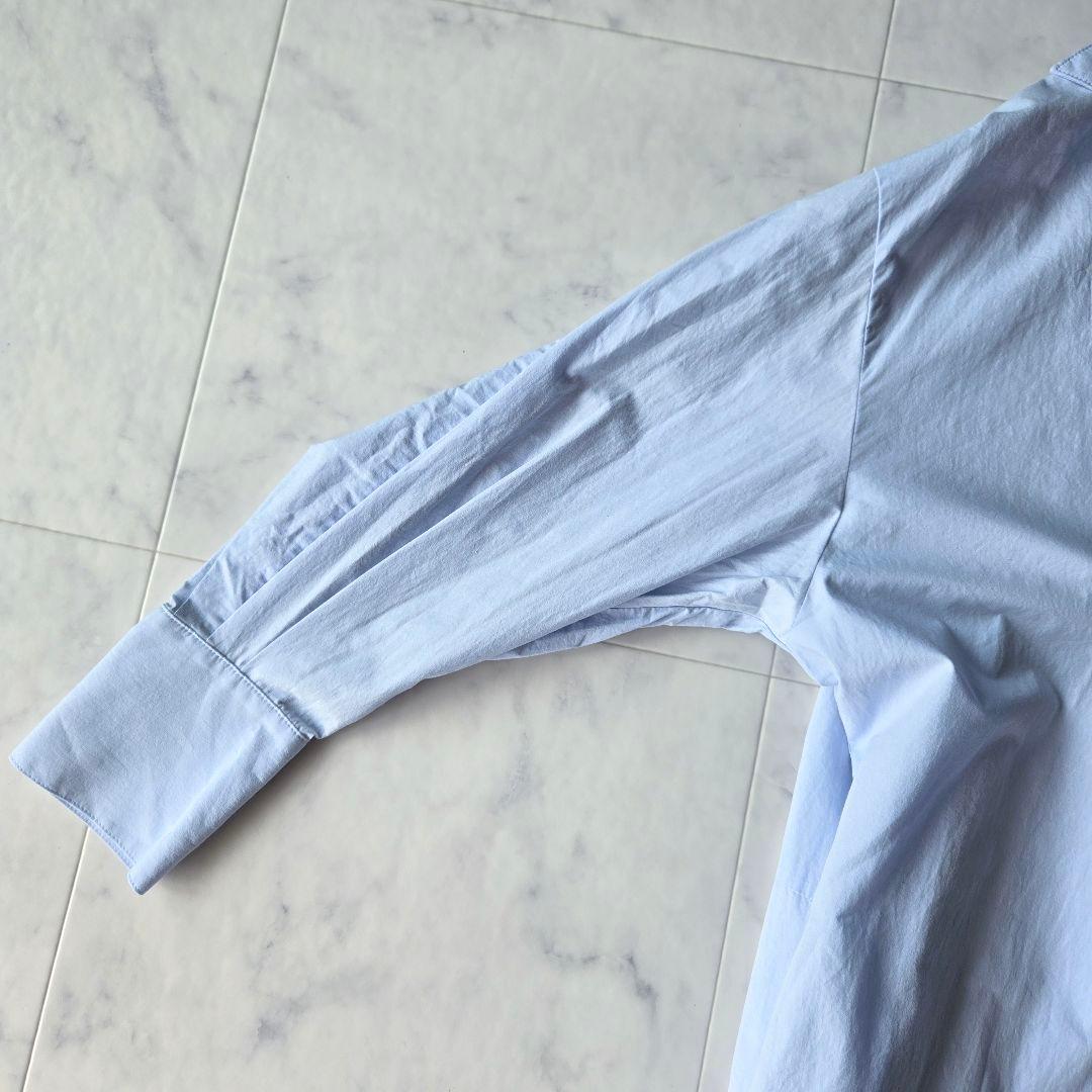 美品✨プルミエアロンディスモン　タイプライタースキッパーワンピース　ブルー