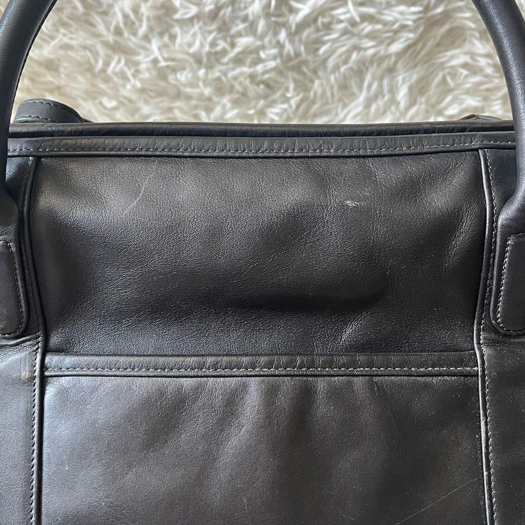 オールドコーチ　2way　ボストンバッグ　レザー　黒　ブラック　大容量　USA製