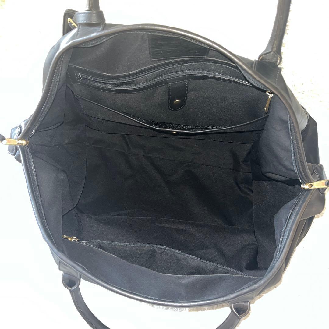 オールドコーチ　2way　ボストンバッグ　レザー　黒　ブラック　大容量　USA製