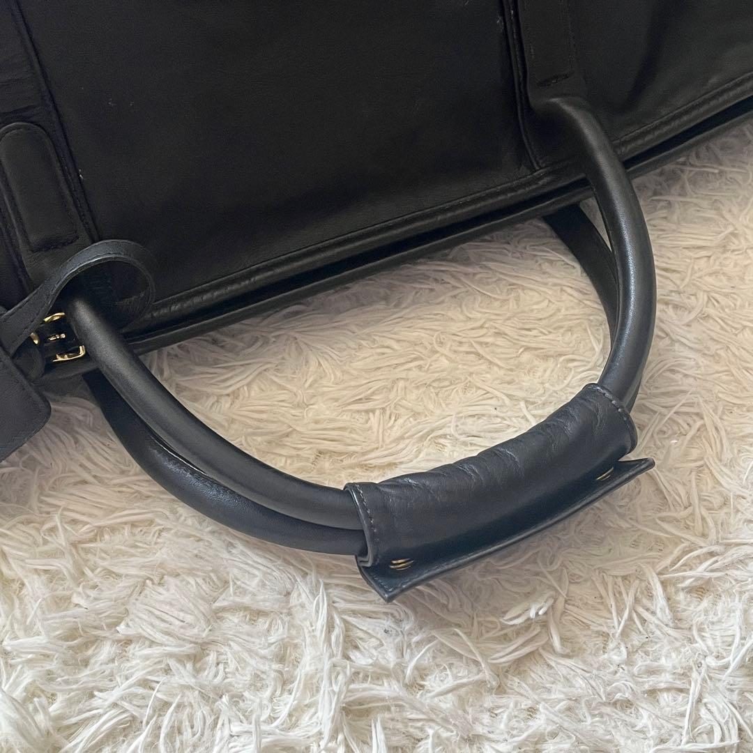 オールドコーチ　2way　ボストンバッグ　レザー　黒　ブラック　大容量　USA製