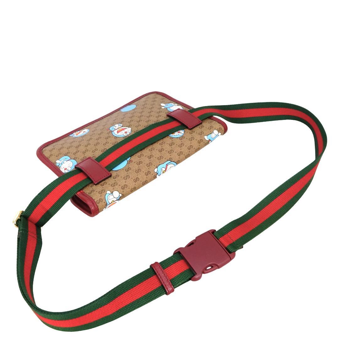 本物 未使用■グッチ■ベルトバッグ ミニ GGスプリーム オフディア ドラえもん