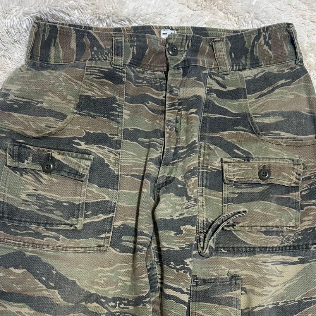 【70s】ビンテージ ミリタリー タイガーカモ ギミック Y2K カーキ カーゴ