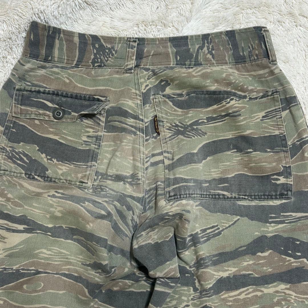 【70s】ビンテージ ミリタリー タイガーカモ ギミック Y2K カーキ カーゴ