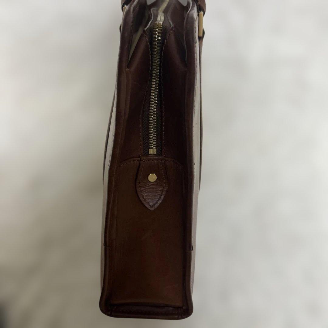 大峡製鞄　おおばせいほう　ビジネスバッグ　ブリーフケース　A4収納可能　ブラウン