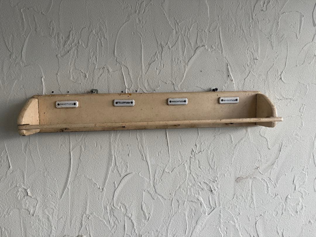 ドイツアンティーク　木製タオルハンガー　キッチンクロスホルダー　壁掛け