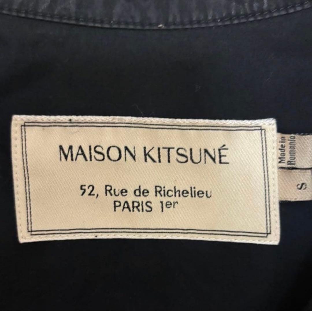maison kistune ミリタリーシャツ　ネイビー