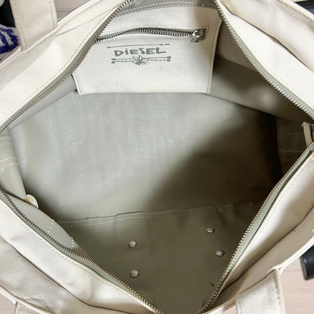 DIESEL 20〜25L程度 ボストンバック ジッパー スタッズ ジッパー