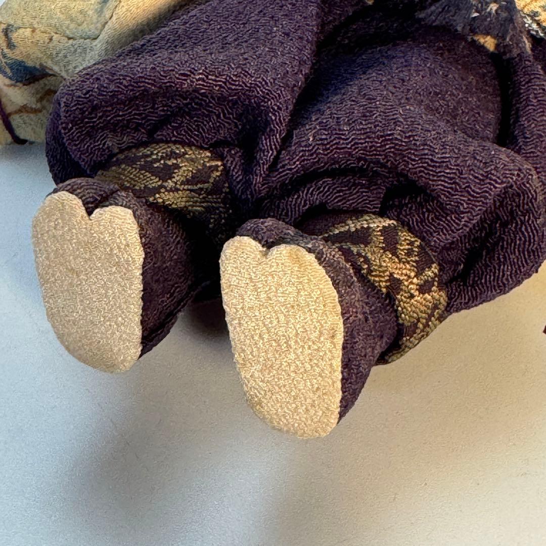 創作人形 太鼓を持つ童 作家物 古布 江戸縮緬