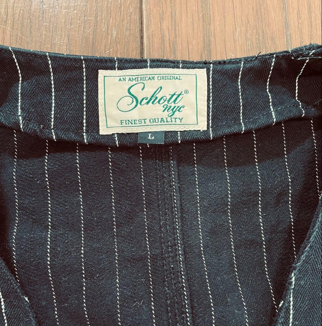 Schott ストライプ エンジニア ジャケット