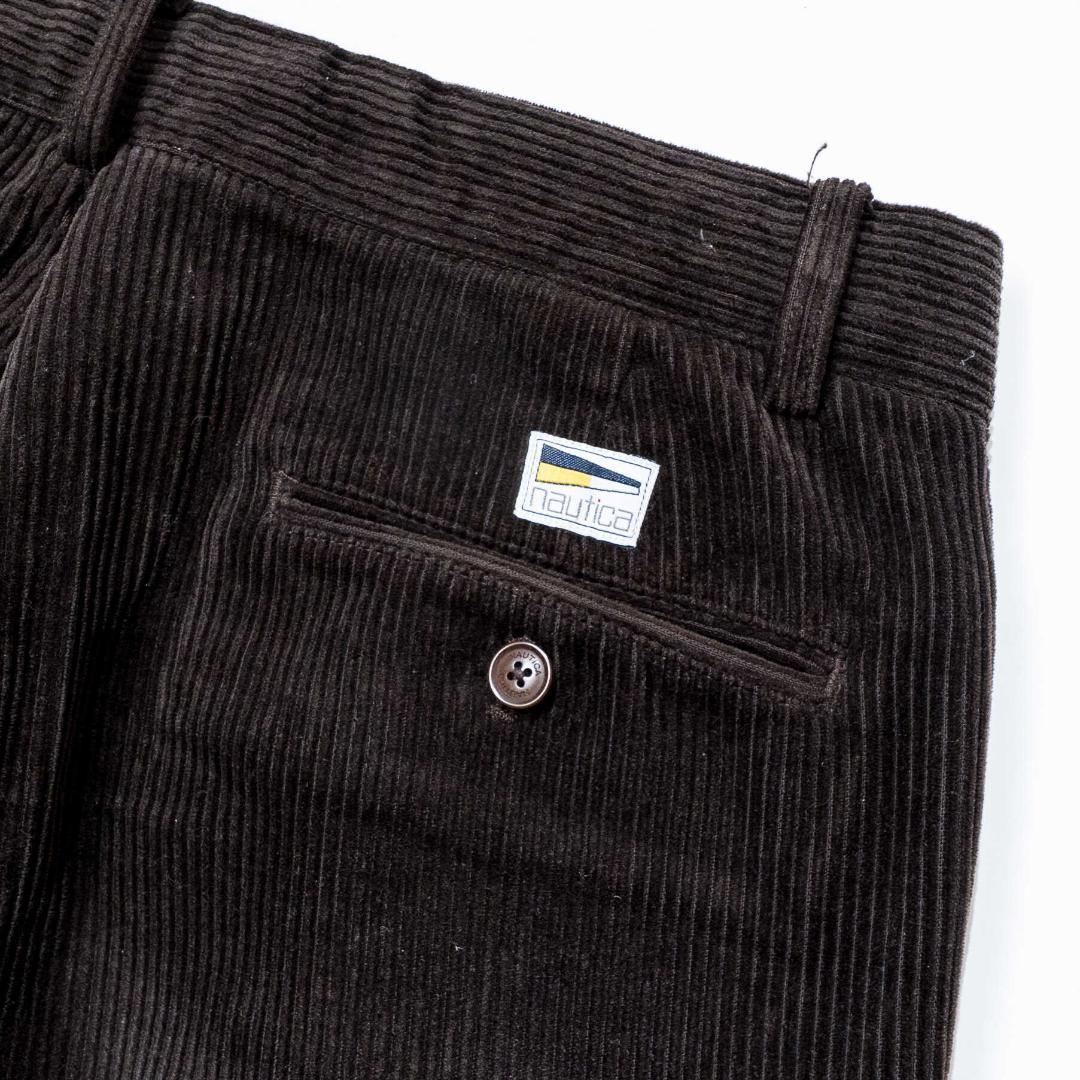 ラフ NAUTICA ダークブラウン コーデュロイスラックス