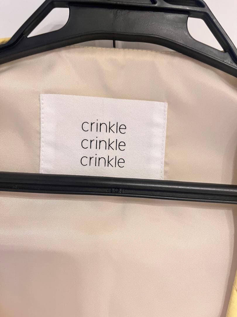 【crinkle】※レア※幻のイニシャルキルトベスト　イエロー　キルティング