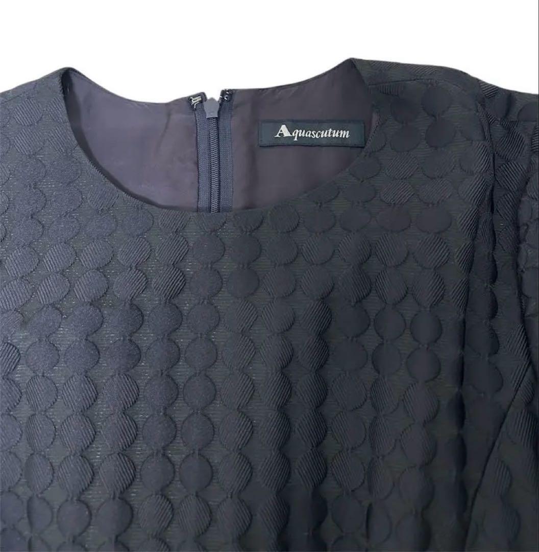 【極美品】アクアスキュータム　フォーマル　セットアップ　ワンピース　黒　ブラック