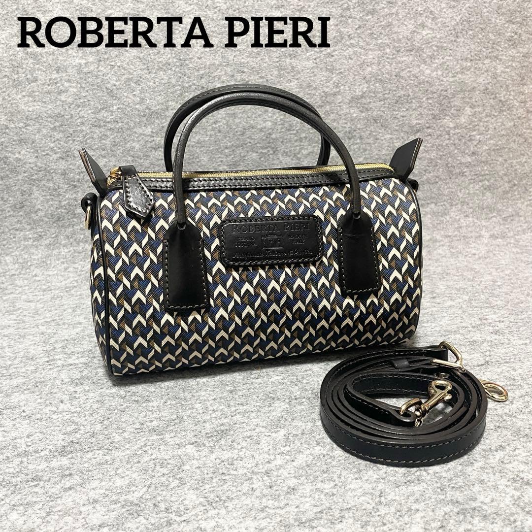 【専用】　ロベルタピエリ　ミニボストン　2way PVC × レザー　黒