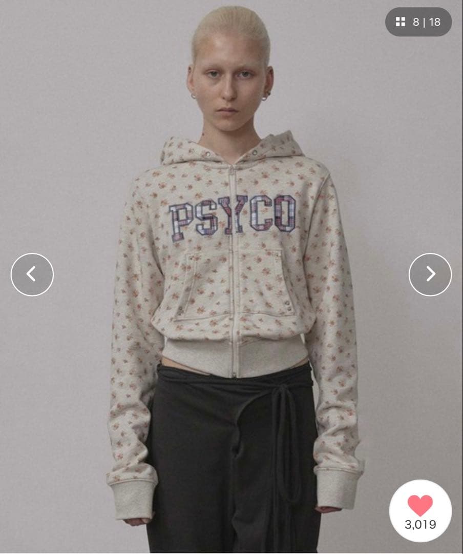 SCULPTOR Cottage Zip-Up Hoodie Flower 花柄