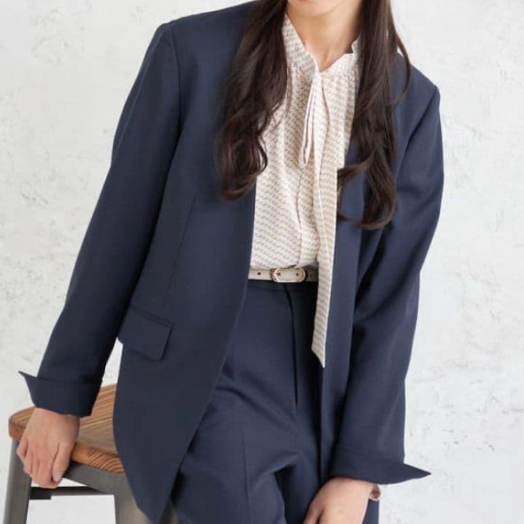 処分価格　AOKI ネイビー スカートセットアップ　スーツ