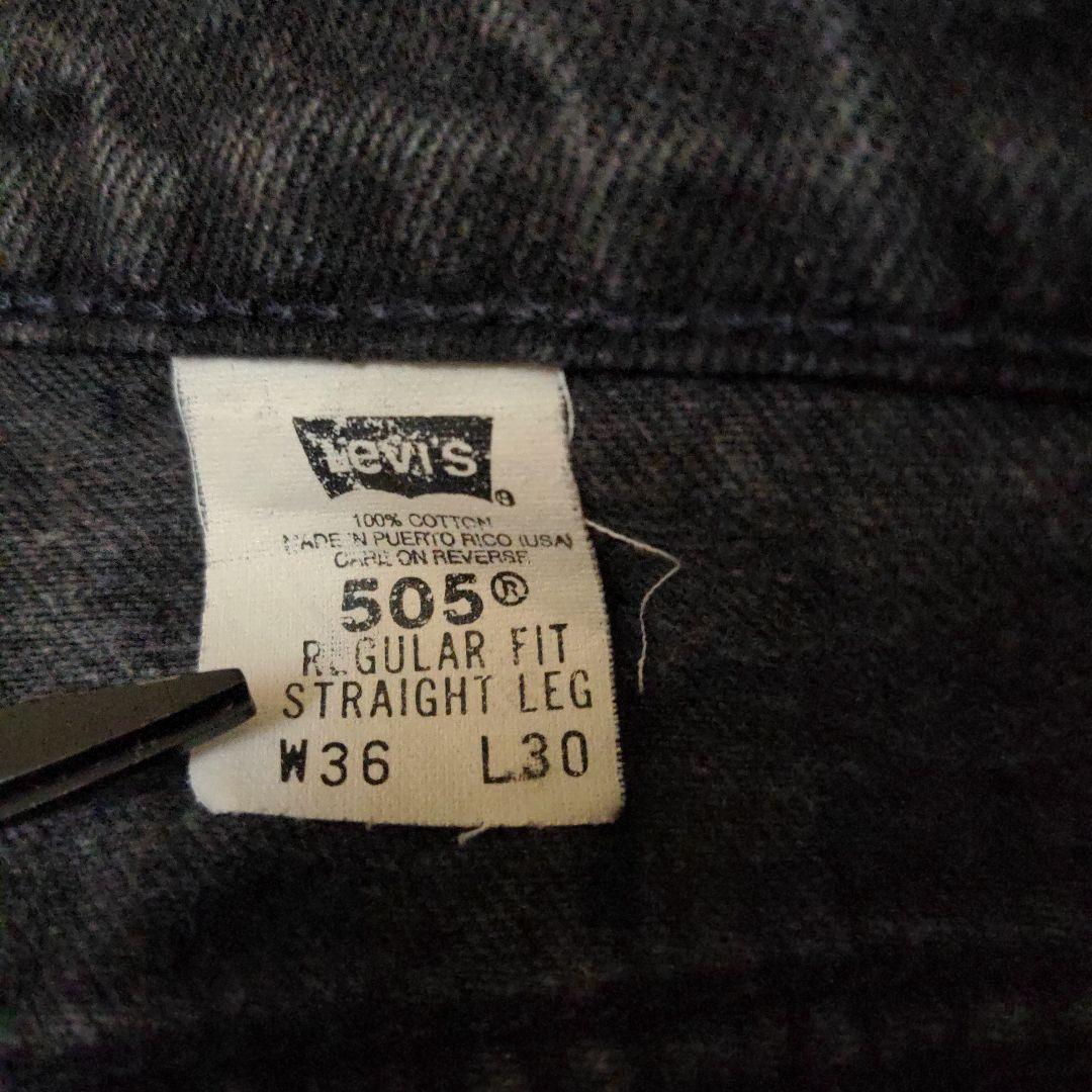 USA製 古着 Levi's 505 ブラック デニム W36 L30