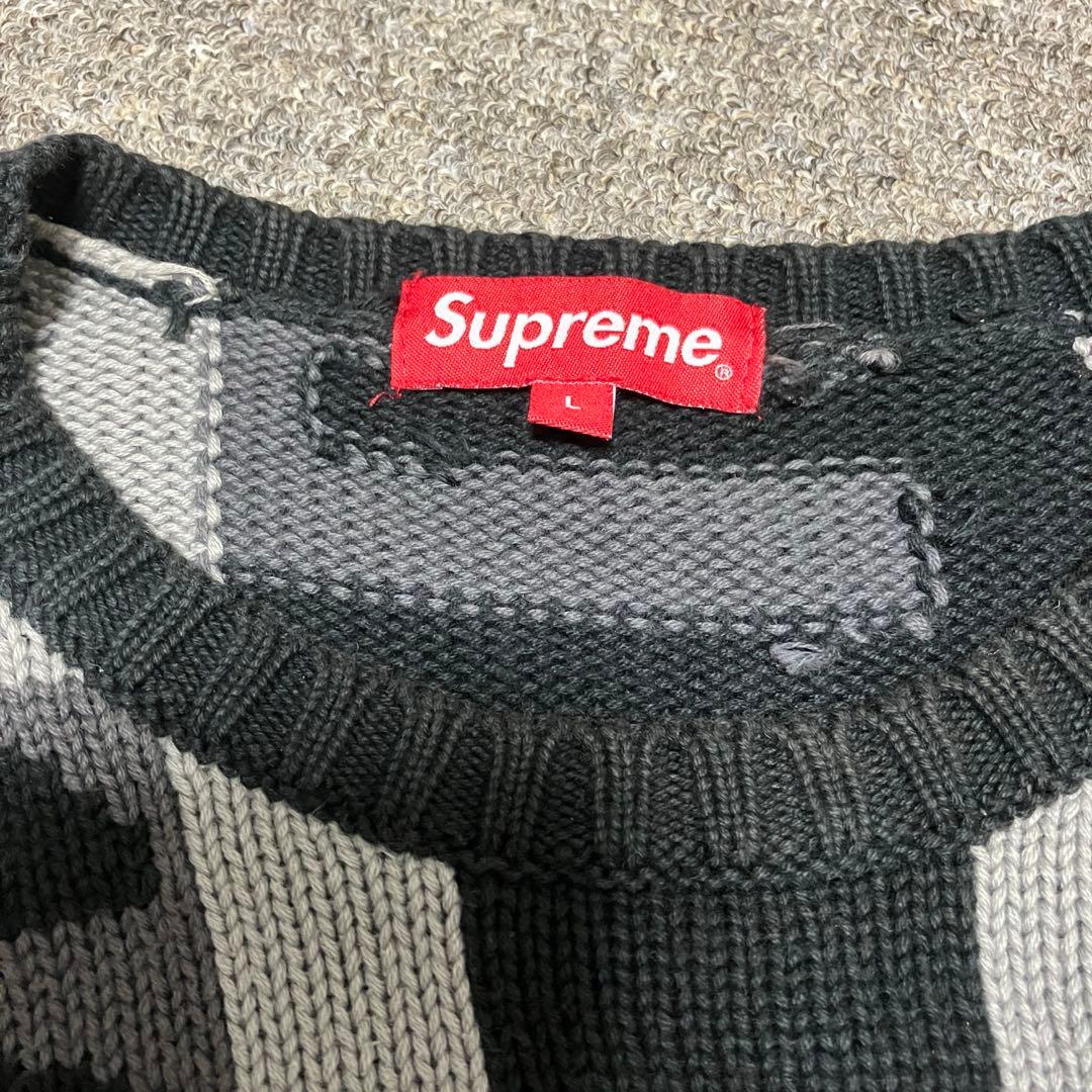 Supreme ロゴニットセーター ブラック シュプリーム ニット セーター