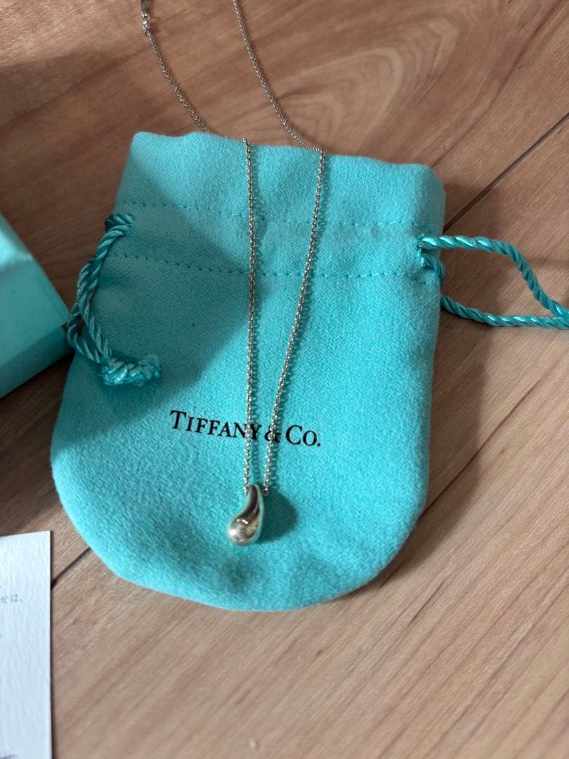 美品 ティファニー ティアドロップ ネックレス シルバー925 雫 レディー定番