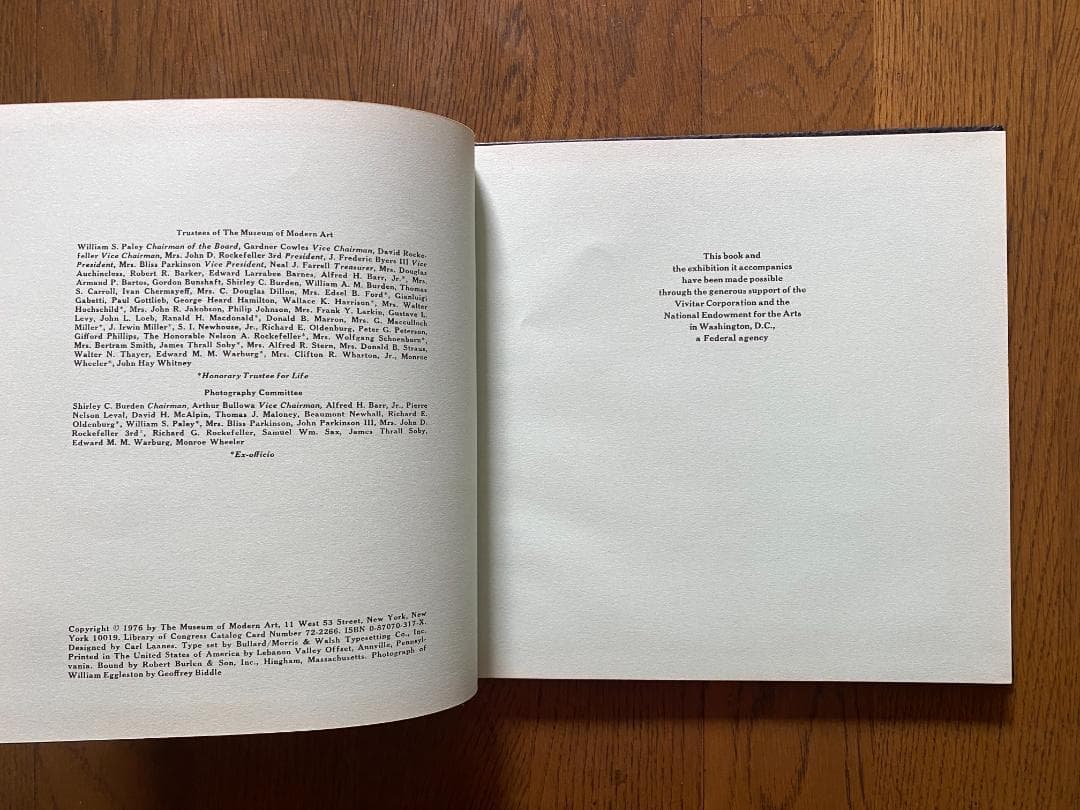 ウィリアム・エグルストン Eggleston's guide 1976年初版