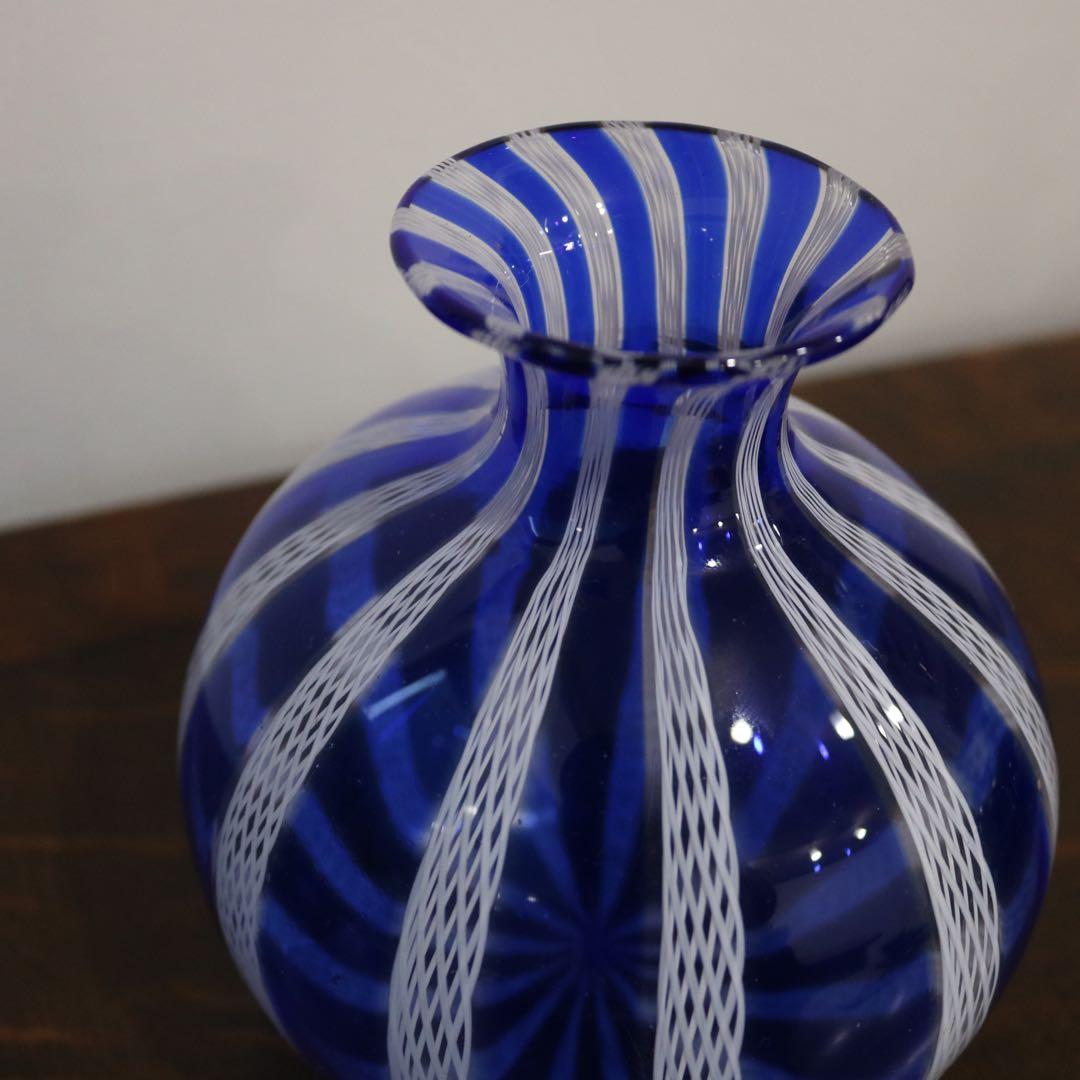 【MURANO】ムラーノ 花瓶 フラワーベース　ヴェネチアングラス　ガラス工芸