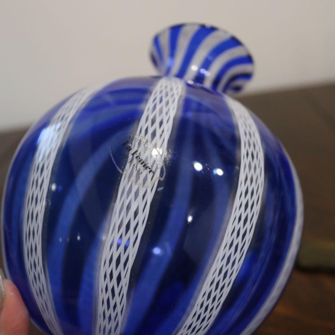 【MURANO】ムラーノ 花瓶 フラワーベース　ヴェネチアングラス　ガラス工芸