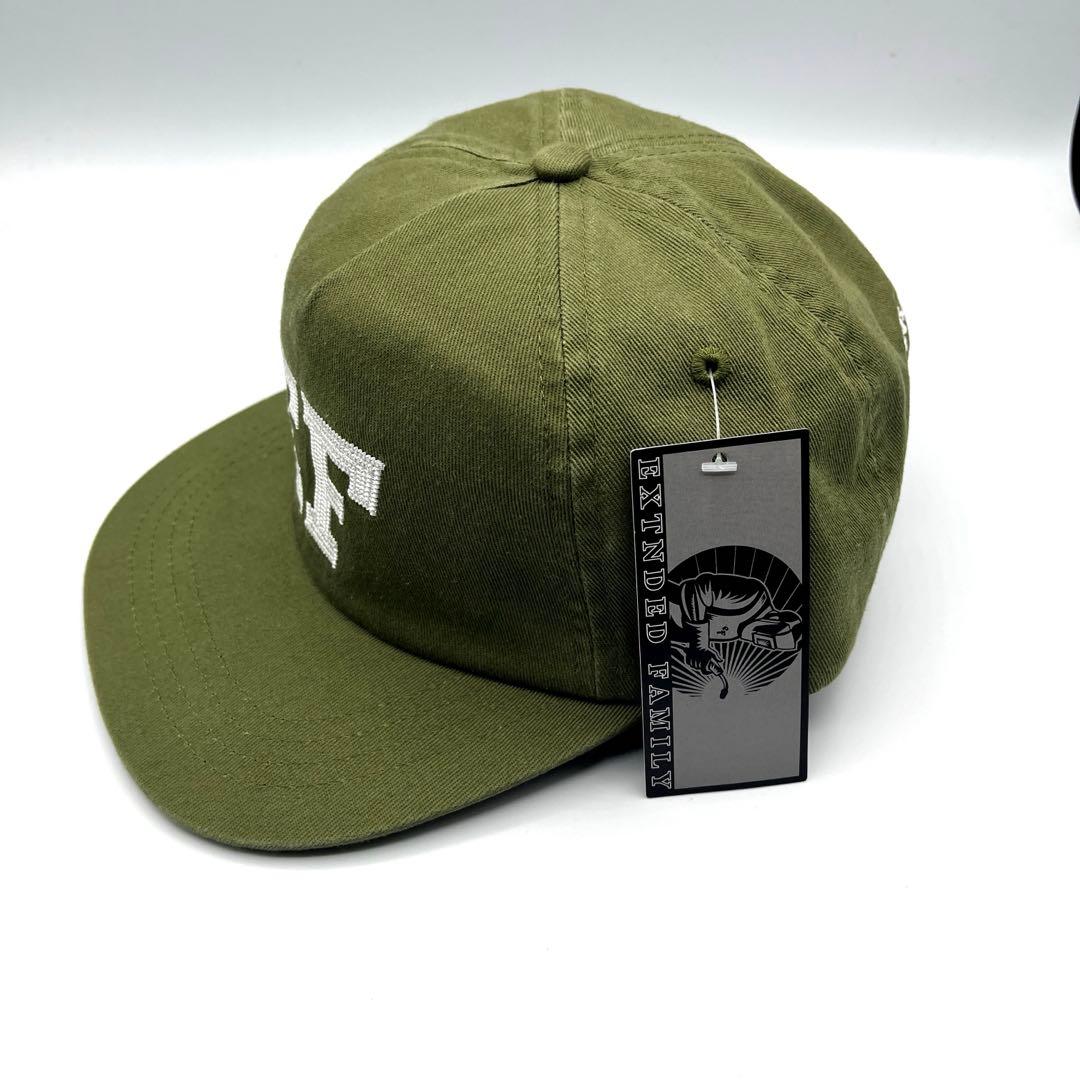 ★新品タグ付き★Extnded Family EF ロゴ刺繍 キャップ カーキ