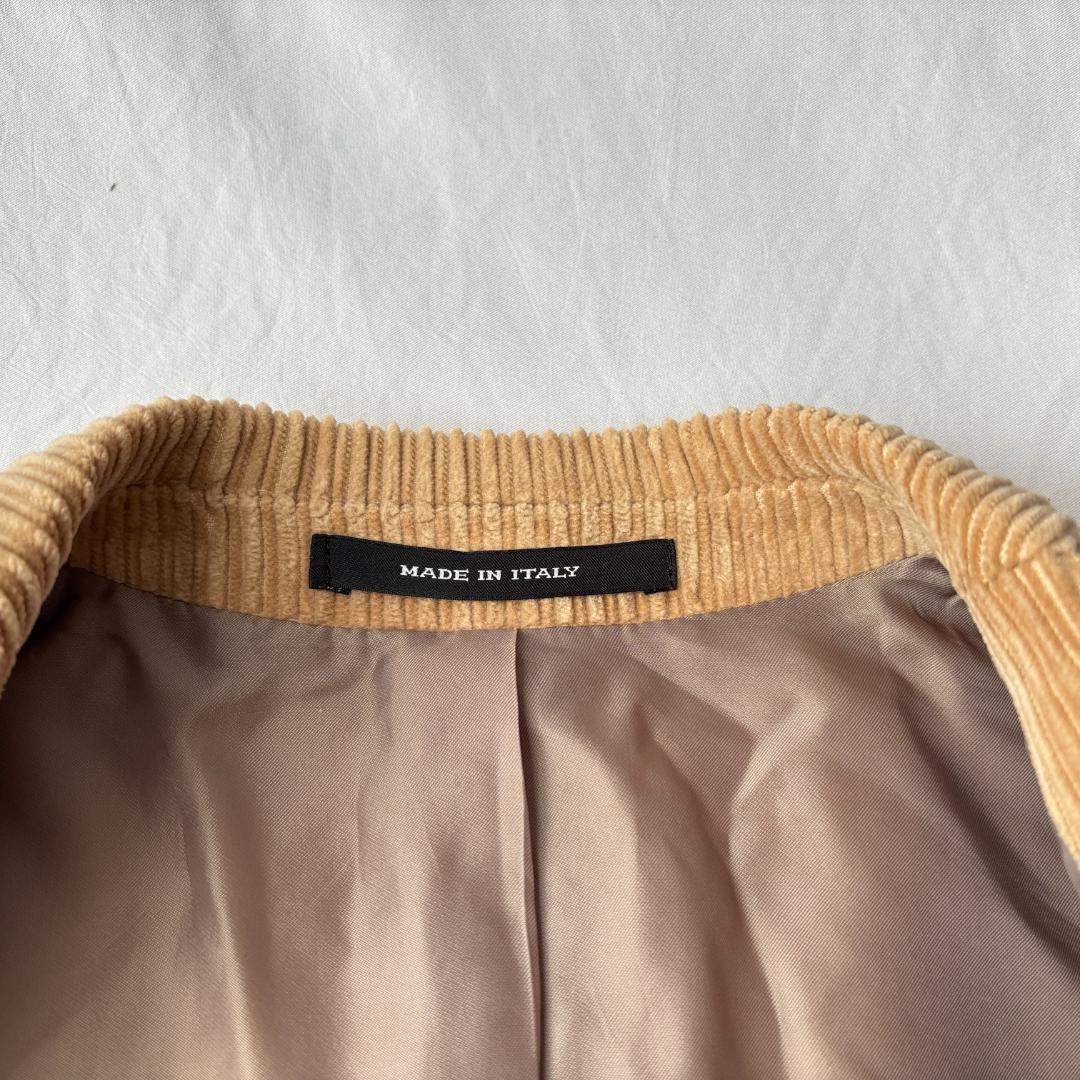美品 タリアトーレ×ブリッラ コーデュロイ テーラードジャケット ベージュ 44