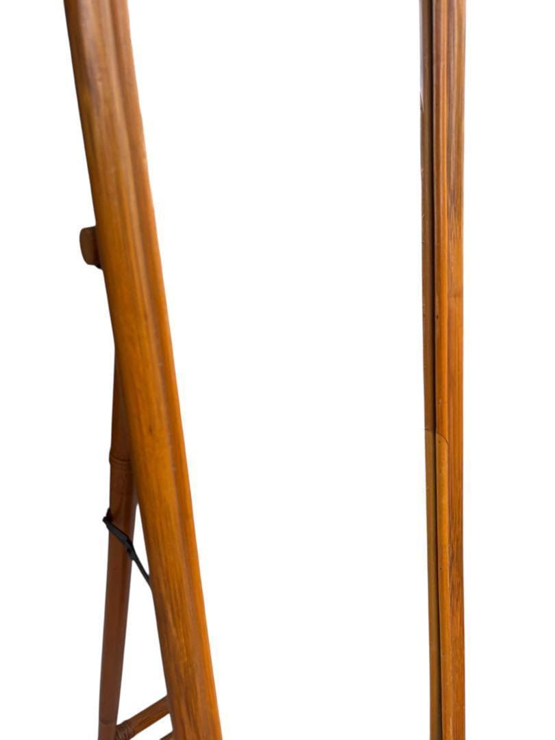 ラタン スタンドミラー 立て掛け鏡 姿見 等身鏡