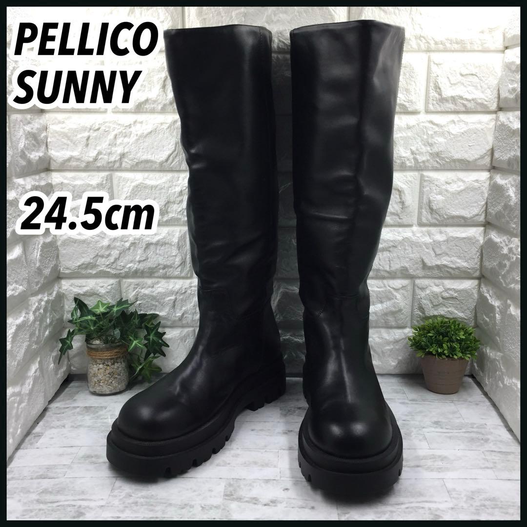【美品】 PELLICO SUNNYペリーコサニー厚底ロングブーツ黒24.5cm