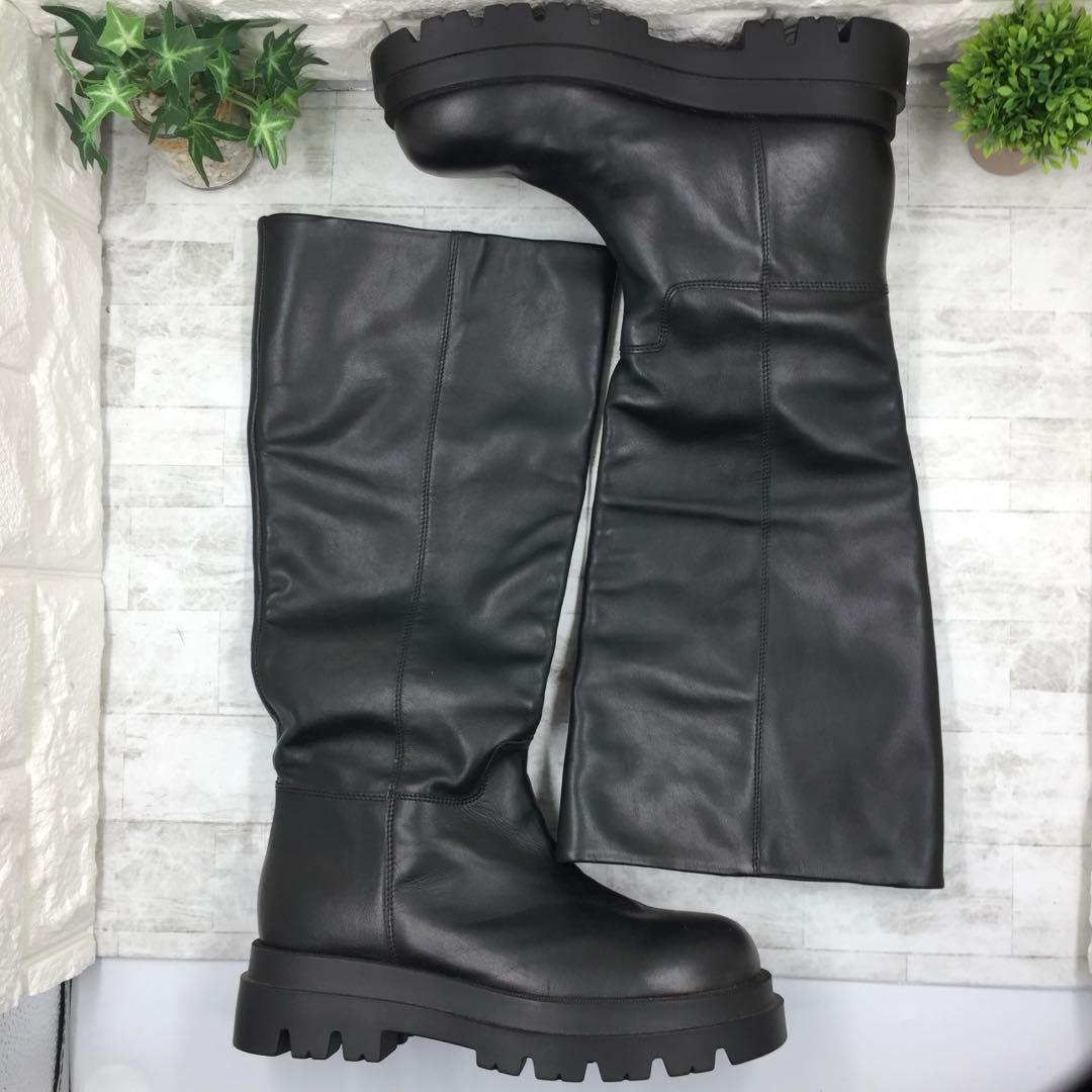 【美品】 PELLICO SUNNYペリーコサニー厚底ロングブーツ黒24.5cm