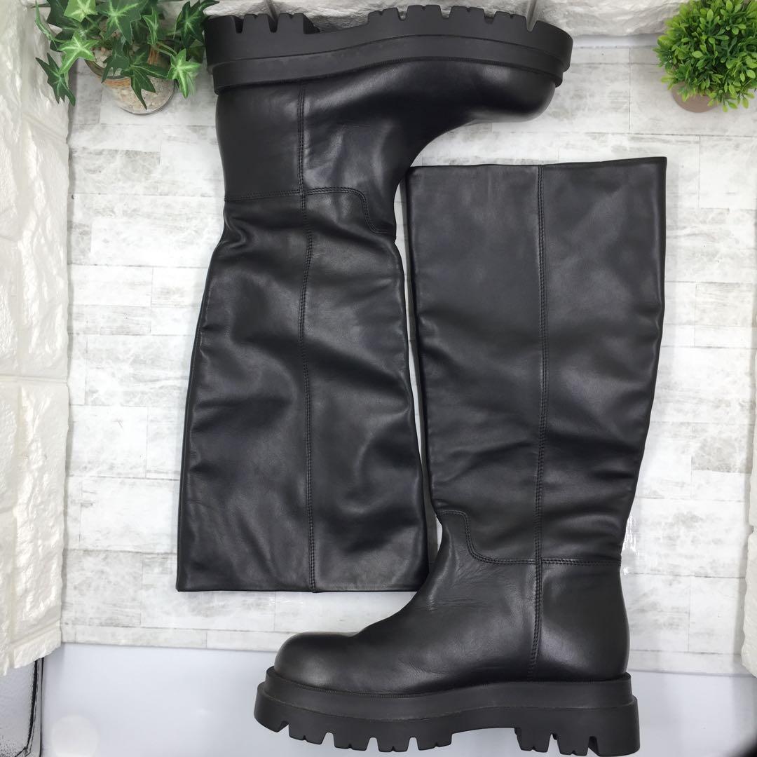 【美品】 PELLICO SUNNYペリーコサニー厚底ロングブーツ黒24.5cm