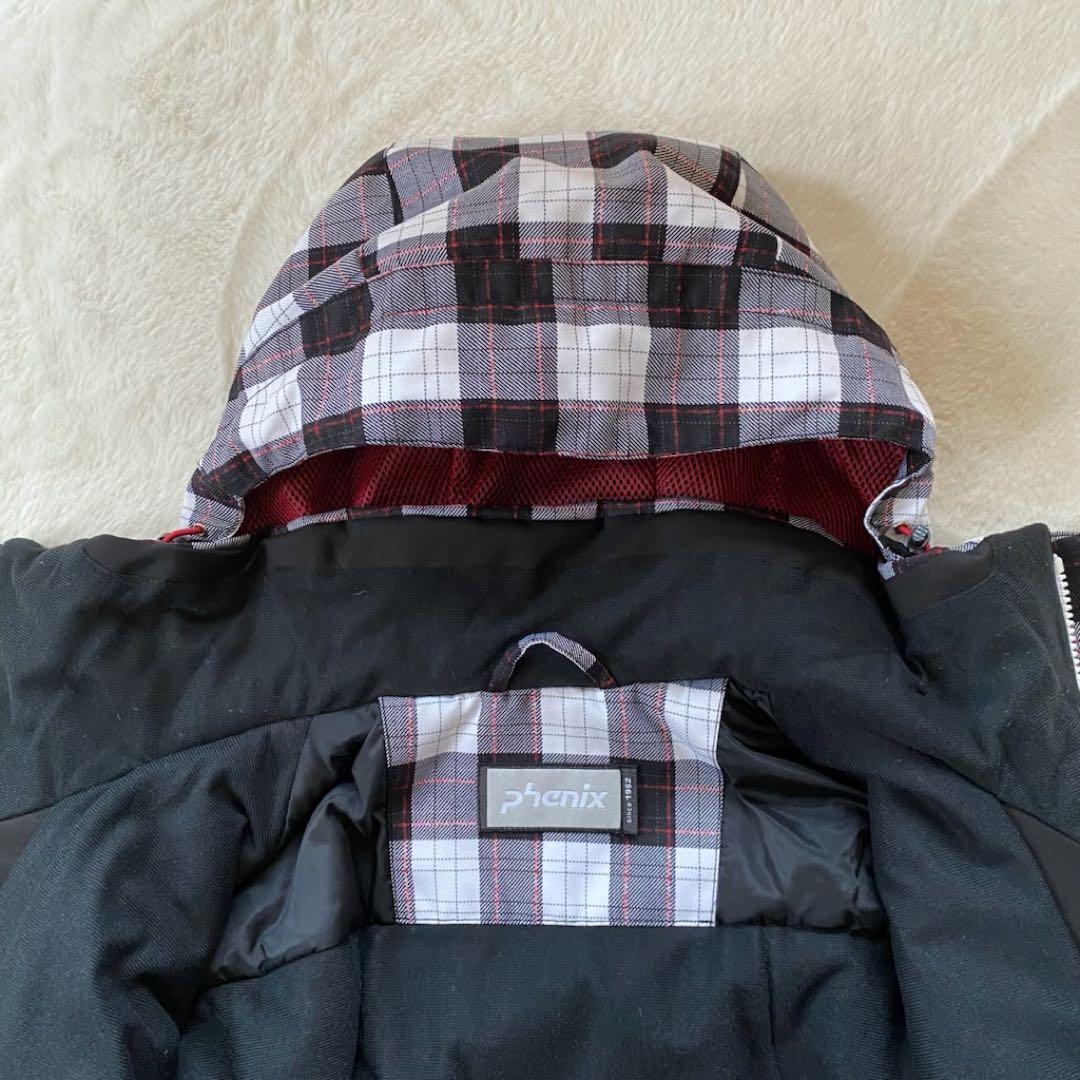 【美品】phenix スキーウェア　セットアップ　上下　チェック　ブラック　L