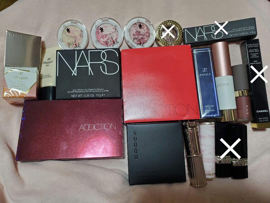 新品未使用デパコス15点まとめ売り　Dior、NARS、ADDICTIONなど