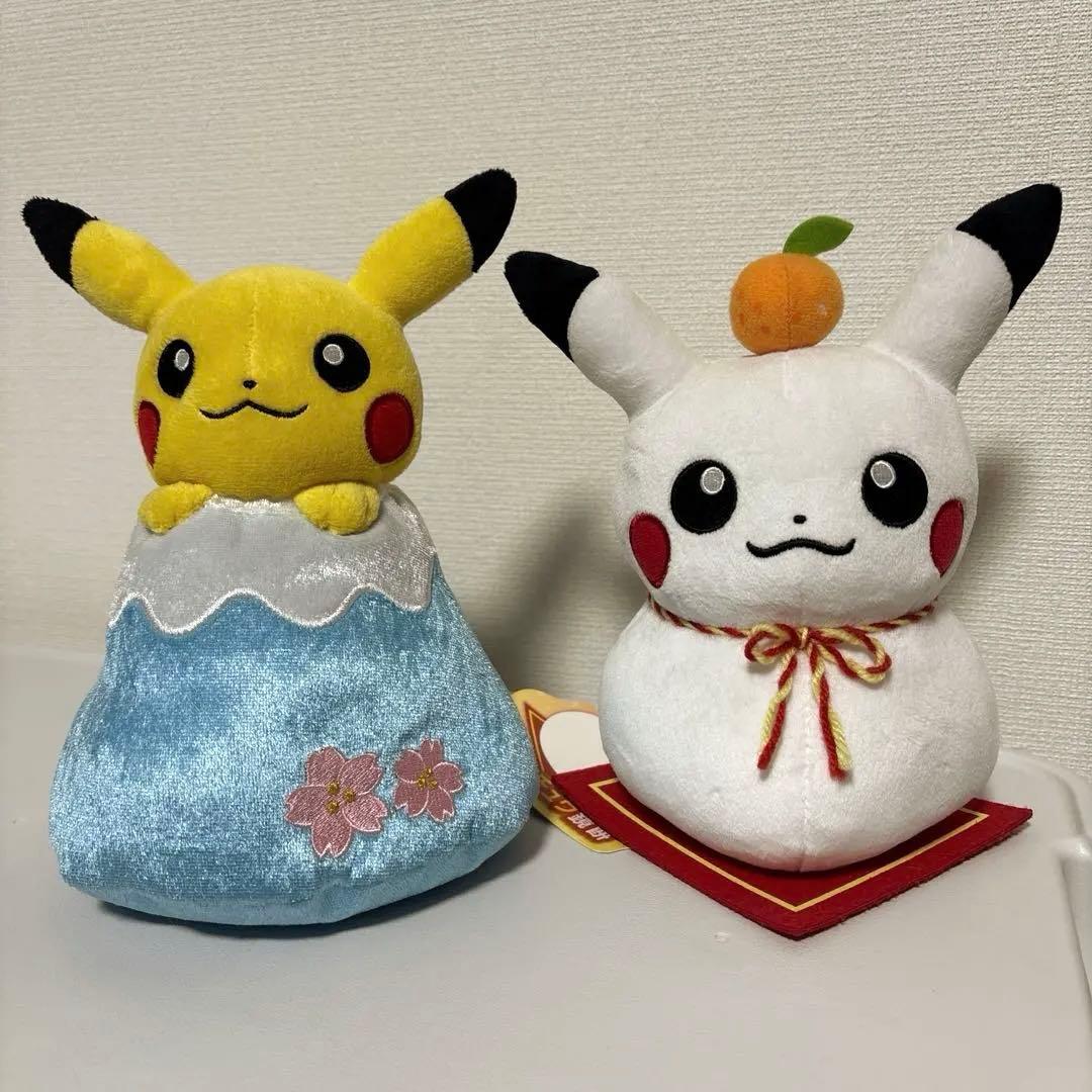ピカチュウ ぬいぐるみ 富士山 鏡餅