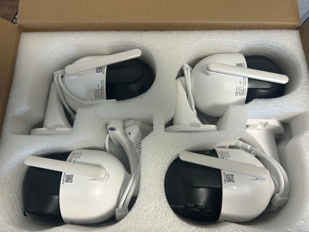 防犯カメラ 屋外 ワイヤレス 500万画素対応 4台セット