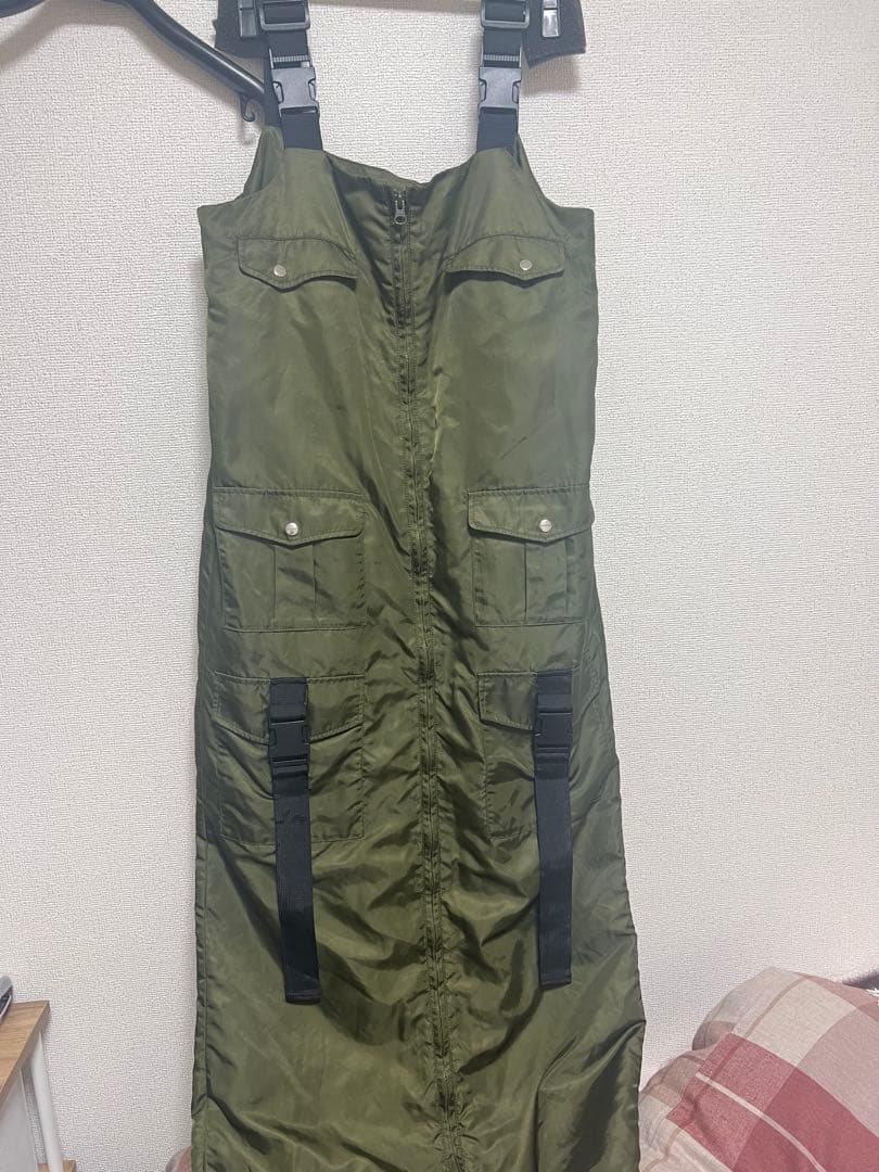 ワンピース Ameri MILITARY WORK I LINE DRESS